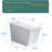 Square Built-In Tank Smart Toilet For Bathrooms - Remote Command, Auto Flush System, Heated Seat Function, Led Panel, User Personalized Options, White Finish Modern With Embedded Operated, Flush,-126207255