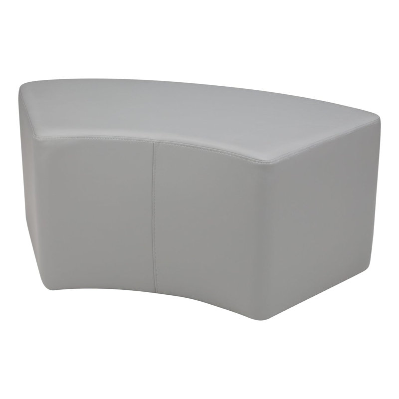 Pro Series Upholstered S Curve Ottoman 18" Height, Gray
