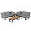 Versatile Outdoor Sofa Set with Adjustable Seats and Multiple Functional Tables-1543714094