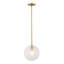 Luminaire suspendu simple en or brossé à 1 lumière Kildare