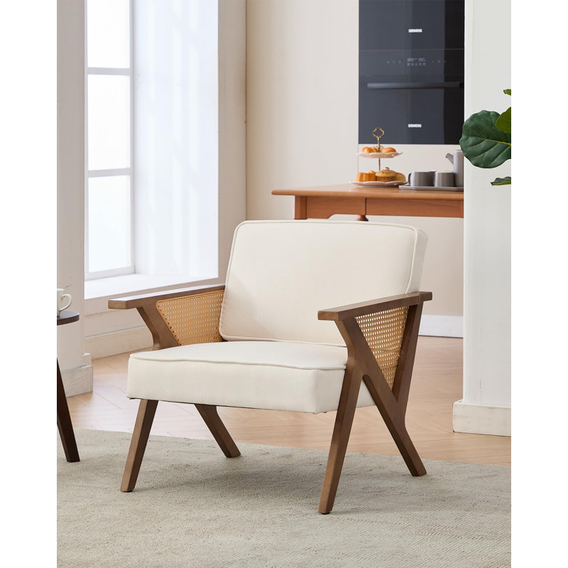 Upholstered Accent Chair, Beige