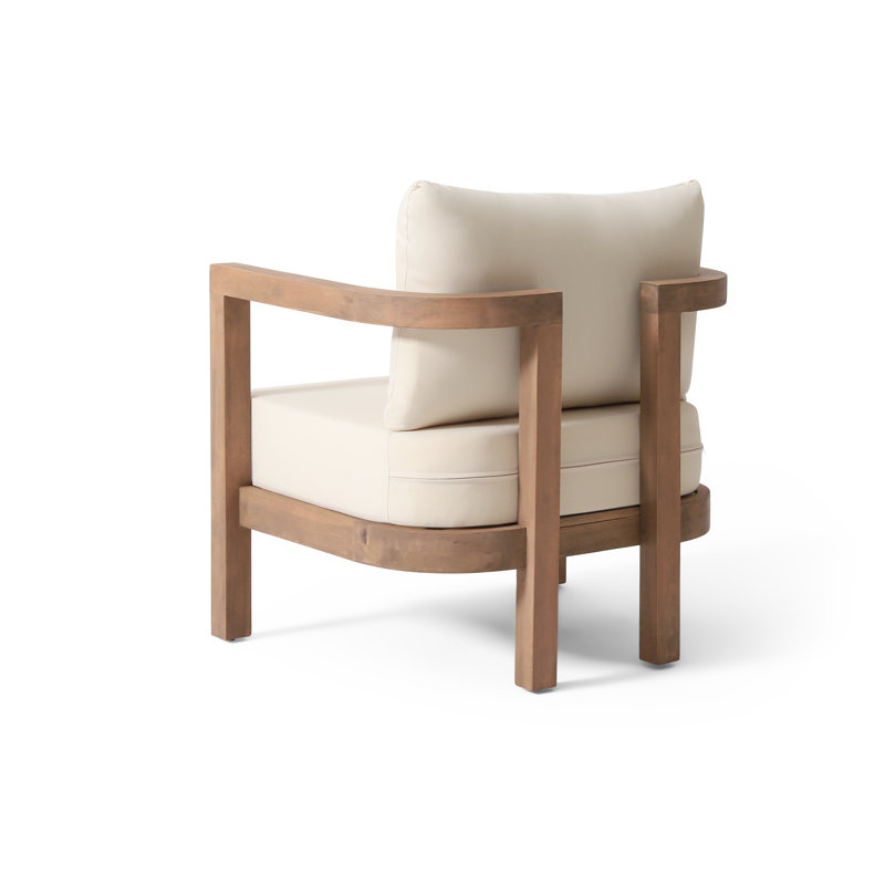 Acacia Wood Patio Conversation Set with Cushions