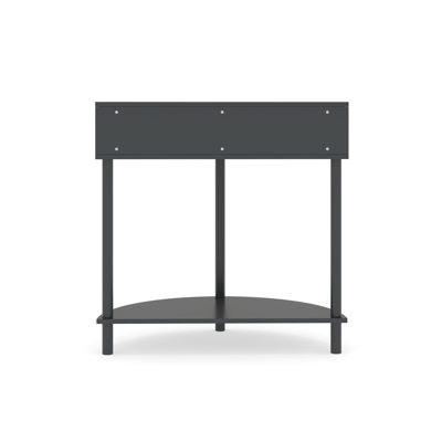 Modern 31.5" Fluted Semi-Circle Narrow Console Table