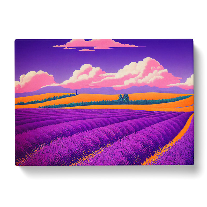 Ingenious Lavender Flower Field - Wrapped Canvas, 50cm H x 76cm W x 3cm D