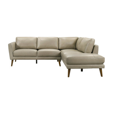 Benson Leather Sectional Sofa Chaise
