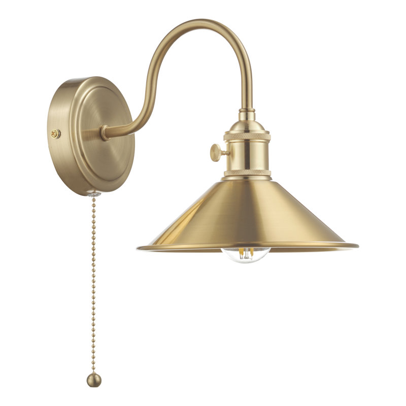 Wall Light, Natural Brass, Gold