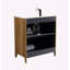 Armoire de plancher pliante de 30 pouces avec évier en céramique, installation brevetée en 1 minute, peu encombrante et facile à assembler, style américain