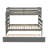 Wood Twin over Full Bunk Bed with Twin Size Trundle-1659157887