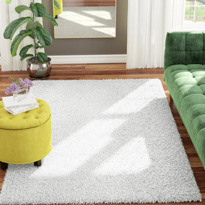 Tapis blanc cassé touffeté et fabriqué à la main Delane