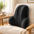 Lumbar Support Pillow, Cozy Pad For Home, Car, Office Chair, Gaming Seat, Wheelchair,  13.6"W x 16.9"D, 2.5" thickBlack