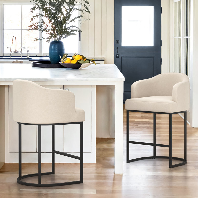 Tabouret 27 "en bois massif Alyce, Lin / Lin