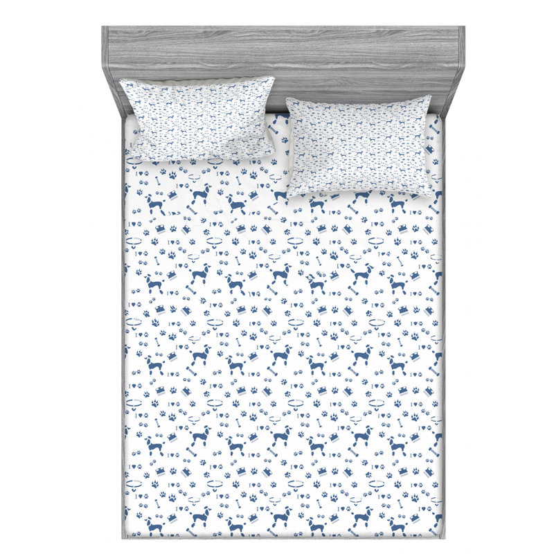 Microfiber Floral Sheet Set, Green Floral, Full Sheet Set + Fitted Sheet + 2 Pillowcases