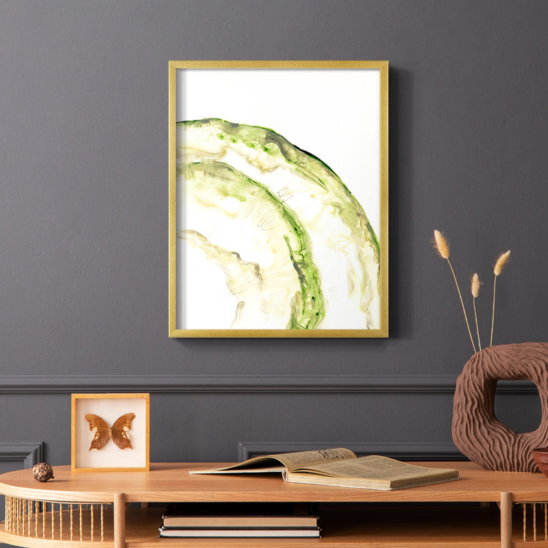 Reproduction encadrée Lichen Halo VI - bois massif, H 28 po x l 22 po