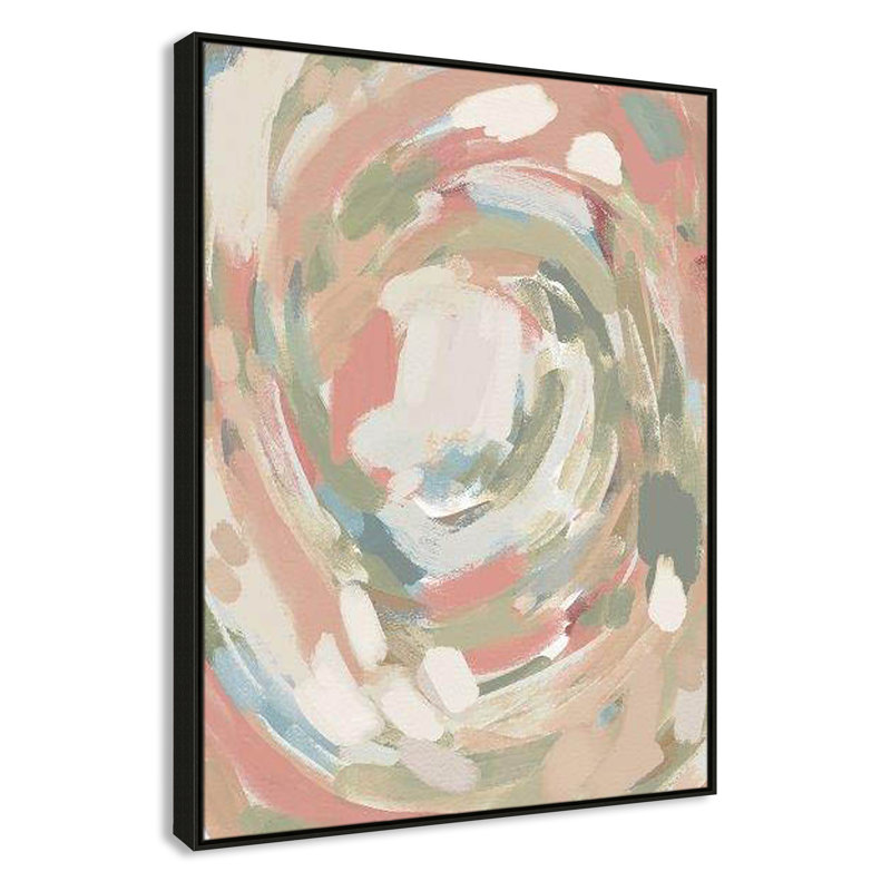 "Curtis Carmelo", "Abstract Energy Spring Colors", impression sur toile par Leah Straatsma, Espresso