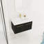 Meuble-lavabo mural 36 po avec lavabo, lavabo en résine à rebords épais, installation facile et conception durable-126233111