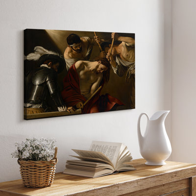 The Crowning with Thorns (Vienna Version)-Caravaggio-Gallery Wrapped Canvas-c. 1603–1607