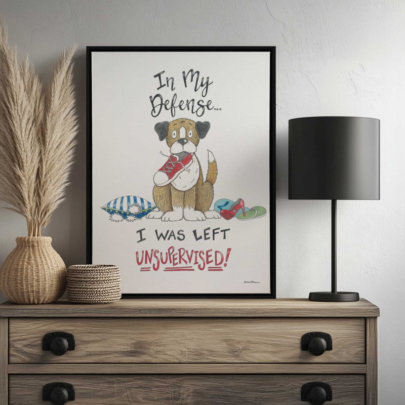 «Unsupervized» par Deb Strain, reproduction d'art, L 18 po x H 24 po, Doré, Toile avec cadre