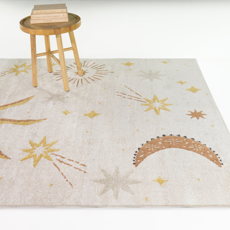 Zenith Yellow Celestial Area Rug, 7'10" x 10'