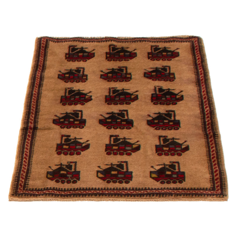 Tapis brun foncé Saim Rare War 2 pi 10 po x 4 pi 5 po
