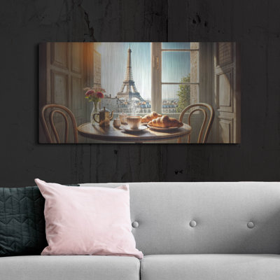 «Morning Coffee In Paris» par Rey Klimt, art mural en métal