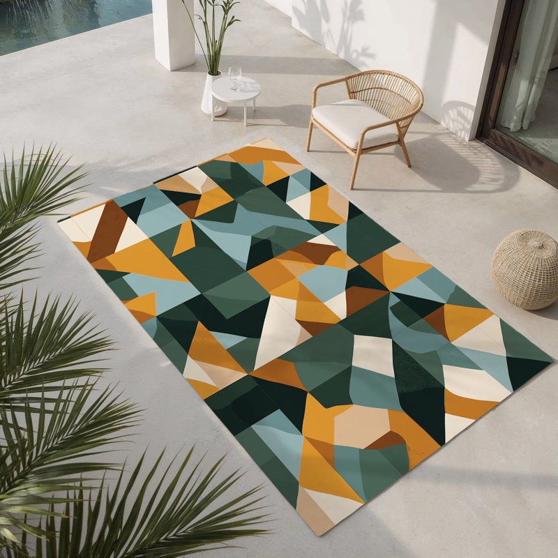 Tapis intérieur et extérieur Fragment Frames, Rectangle 9 pi x 12 pi