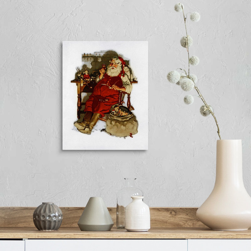 Art mural sur toile Norman Rockwell, H 14 po x l 11 po x P 1,25 po, Toile tendue