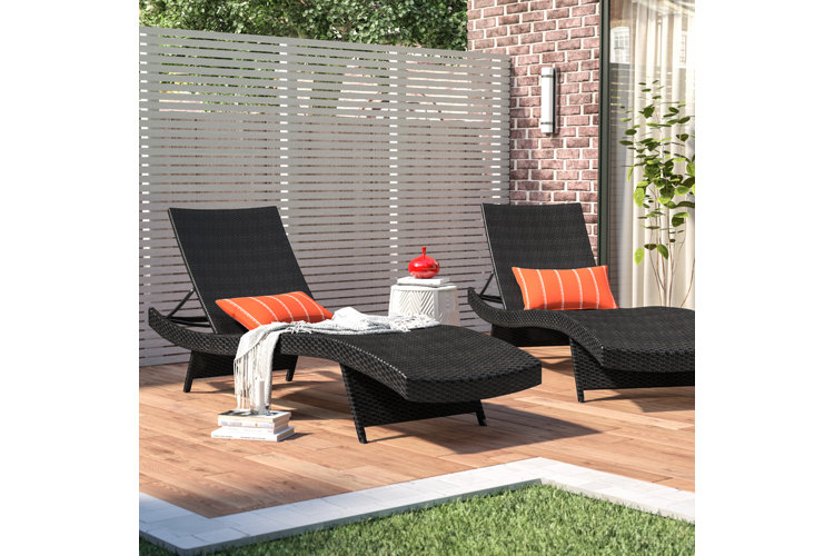 Noelie Rattan Lounge Chair with Black Cushion + Reviews