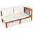 4 Pieces Outdoor Sectional Set with Soft Cuhsion and Coffee Table-2058859247