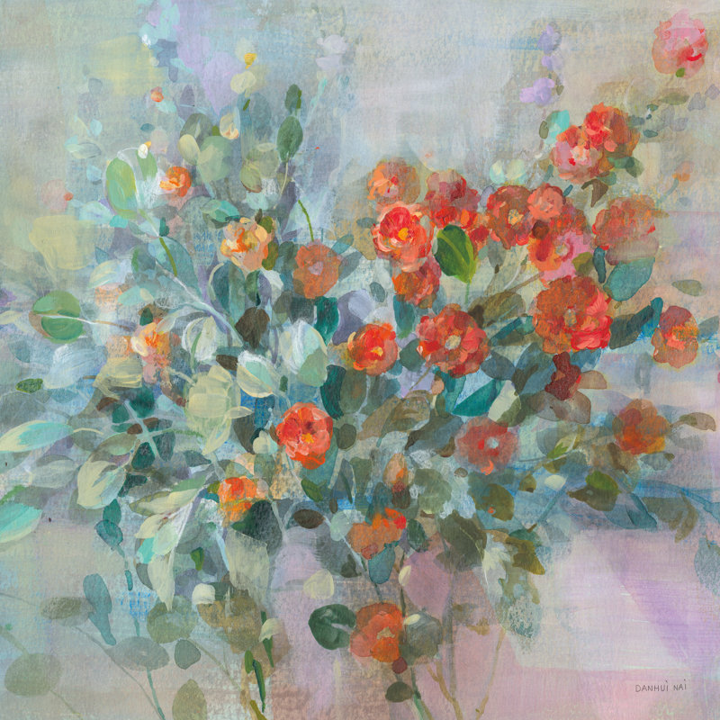 «All The Blooming Crop» par - peinture sur toile tendue, H 12 po x l 12 po x P 1,25 po