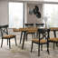 Chaises d'appoint contemporaines de 2, brun noir, entièrement rembourrées, revêtement beige chic, 2 chaises de style moderne, brun et noir, sièges confortables, décoration de salle à manger