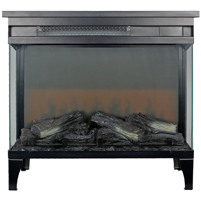 Aernout 24" Freestanding Electric Fireplace Stove Adjustable Brightness & Heating