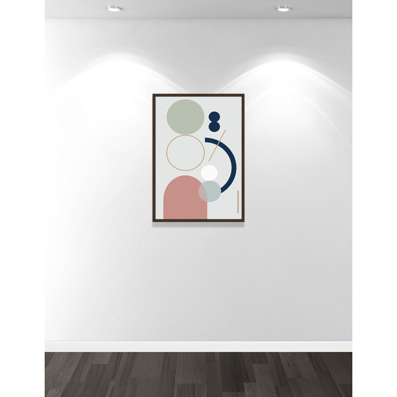 Joy et philosophie II, impression encadrée sur papier, Papier grain de bois noyer, H 35,5 po x l 25,5 po x P 0,875 po