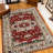 6X9 Area Rug Vintage , Non-Slip Washable Rug, For Living Room Bedroom Kitchen, Yellow/Red Flower 6X9, , Room, Red/Yellow