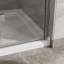 Porte de douche pliante en verre sans cadre 34 po x 72 po avec base en acrylique, verre trempé transparent de 1/4 po, pliable-111607757