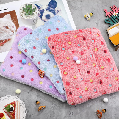 Bunny & Guinea Pig Fleece Sleeping Pads, Set Of 3 – Dots Pattern