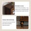 Armoire de rangement verticale en bois de frêne blanc massif 34,65 "avec pieds à colonnes romaines rétro avec tiroir