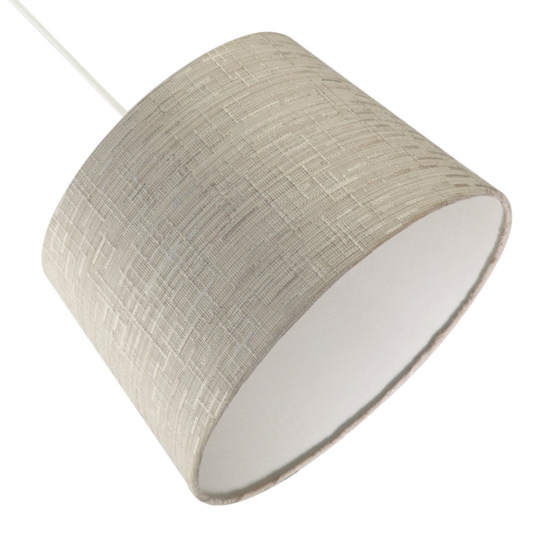 20cm H Cotton Drum Lamp Shade ( No Direct Attachment Method ) in Grey
