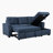 Prabhjeet 90" Modern & Contemporary Reversible Sectional with Pull-Out Bed, Hidden Storage Chaise & Armrest Storage Pouches