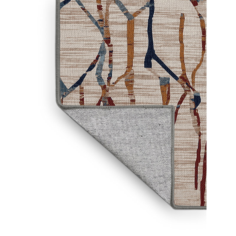 Machine Washable Gray Area Rug, Rectangle 2' x  3'