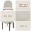 Ensemble de 2 chaises d'appoint en tissu blanc et finition chêne
