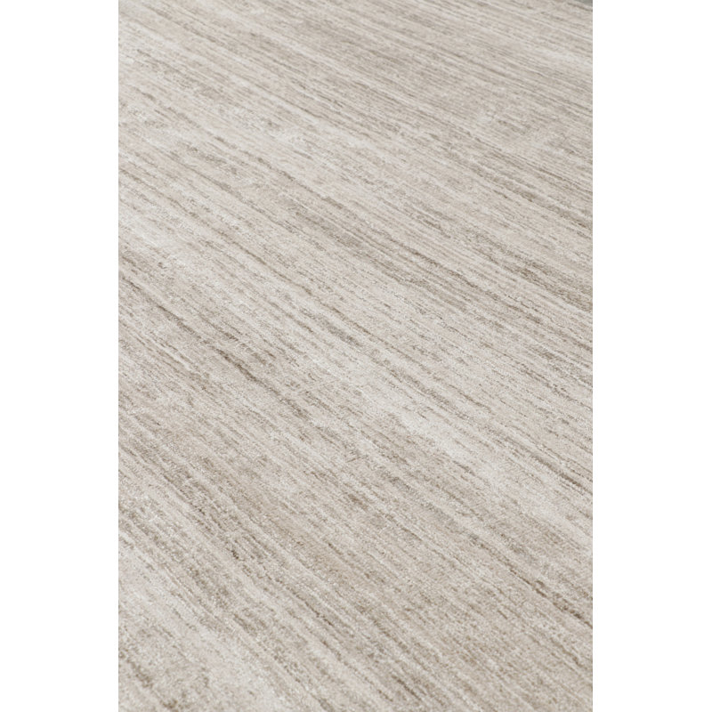 Rug & Kilim’S Oversized Textural Rug In Solid Beige And White Tones And Striae