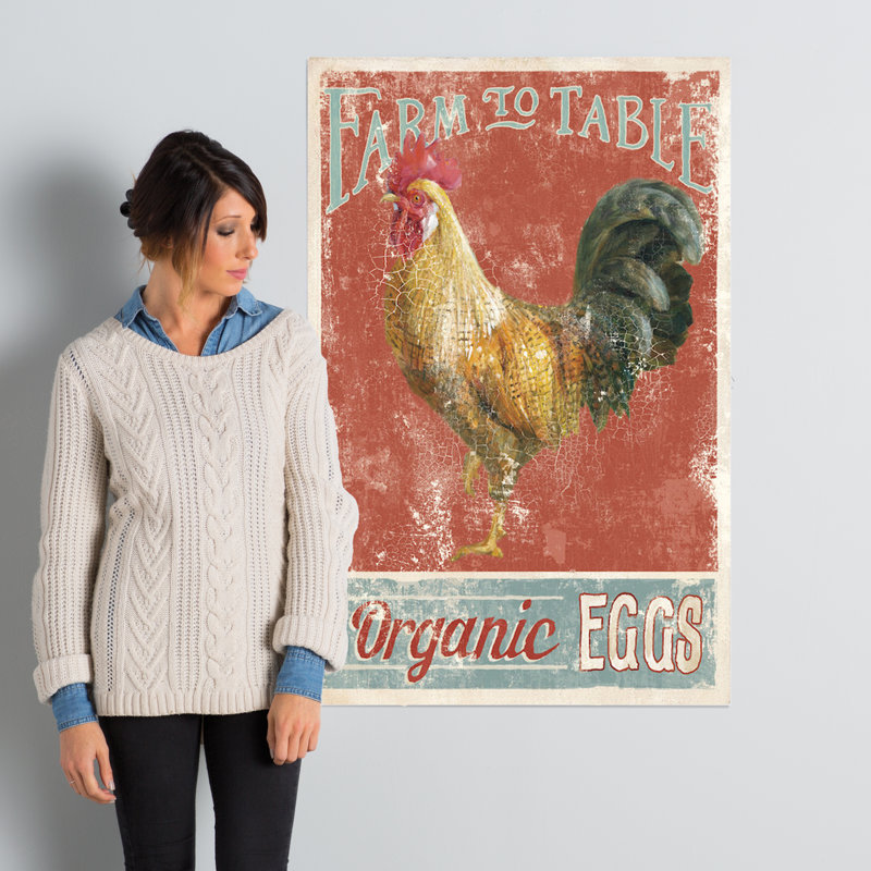 « farm nostalgie v », impression sur toile tendue, H 40 po x l 26 po x P 1,5 po, Toile tendue, Pas de tapis