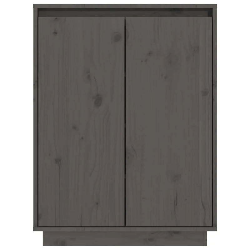 6 Pair Solid Wood Shoe Storage Cabinet, Grey