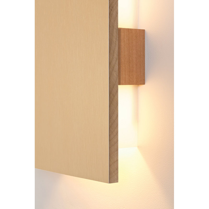 Tersus 1 - Light LED Flush Mounted Sconce, Brushed Aluminum, 2700K (Warm) 0-10V, Maple