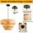 Hand-Woven Bamboo Pendant Light Fixture, Bohemian Rattan Chandelier For Kitchen Island, Dining Room, And Farmhouse Decor-1076272471