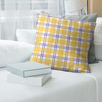 Plaid Outdoor Reversible Throw Pillow