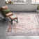 Otis Medallion Machine Washable Area Rug for Living Room Bedroom Dining Room Kitchen, Peach/Ivory