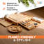 Ensemble de planches de charcuterie en bambou House Ur Home - Tiroirs et couteaux à fromage cachés