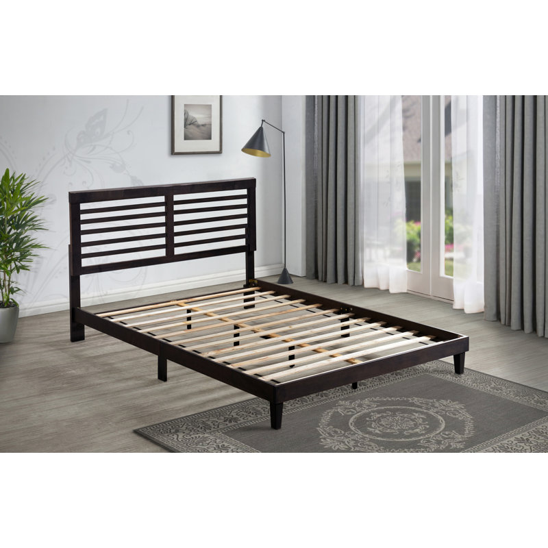 Isaul Slat Bed, Queen, Black
