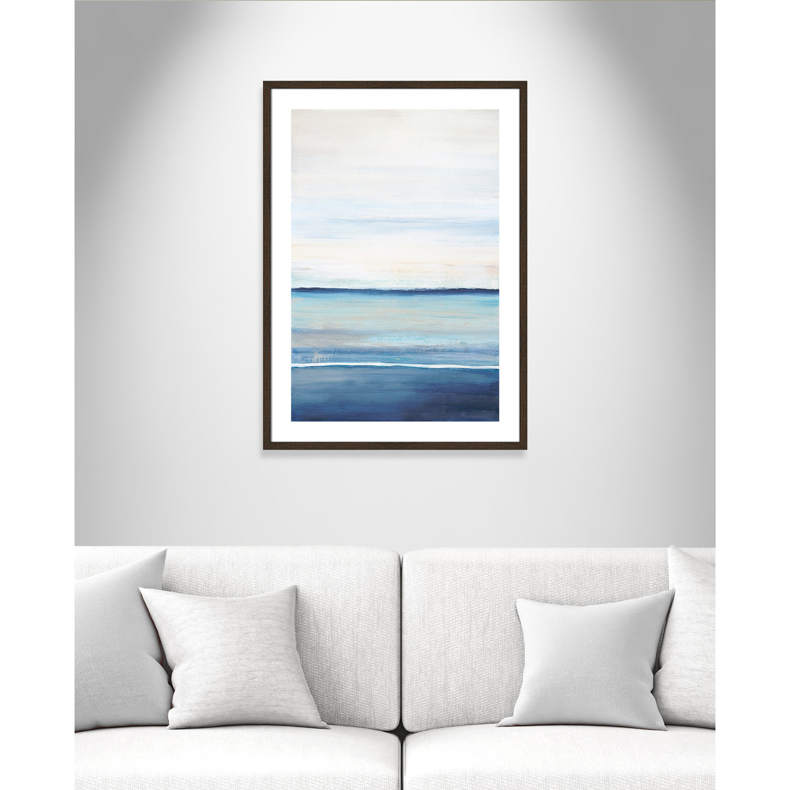 Distant Whispers by Filippo Ioco - Painting Print, 35.5" H x 25.5" W x 0.75" D, Walnut Wood Framed Paper